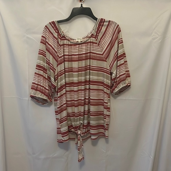 ava james Tops - 🔴 5 items for $25 Sale! Ava James Striped Tie Top 1X